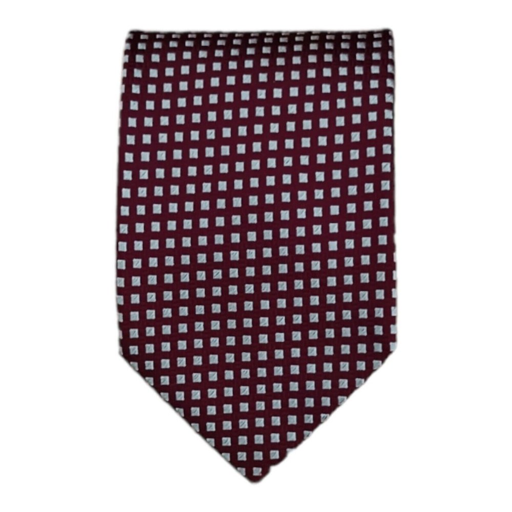 GIANFRANCO FERRE Red Geometric Silk Tie ITALY 58"/ 3.6" EC